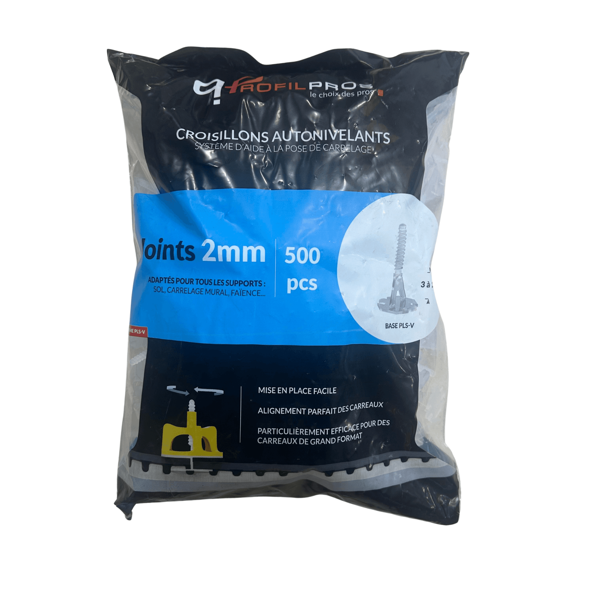 Vis autonivelante 2mm croisillons – 500 pièces — carrelage disponible chez Cash Carrelage à Fréjus